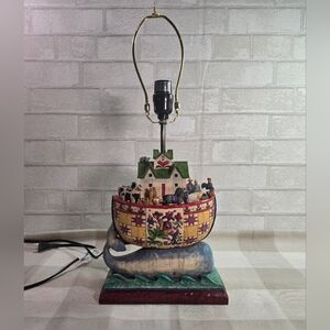Jim Shore Heartwood Creek Noah’s Ark Table Lamp Children's Decor 2004